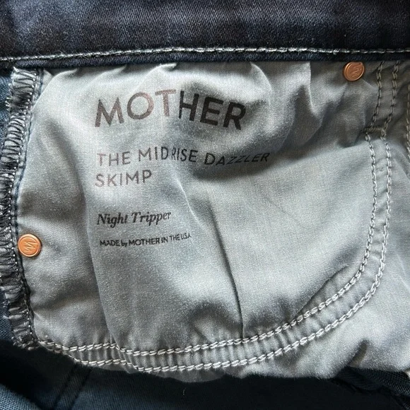 MOTHER The Mid Rise Dazzler Jean Skimp Night Tripper Sz 32 NEW - Picture 13 of 14